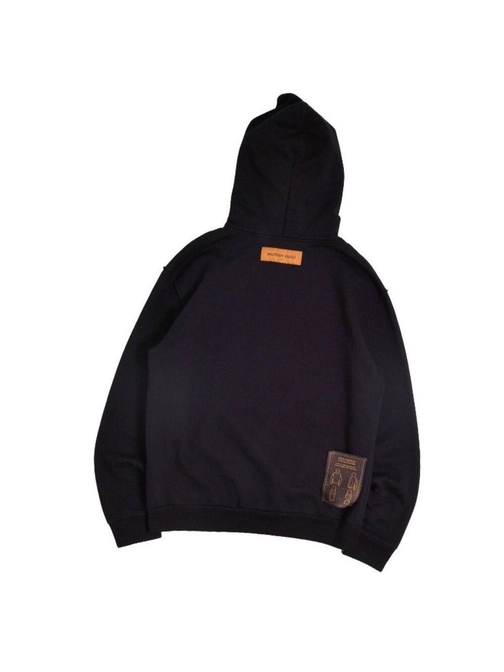 Louis Vuitton Hoodie Inside Out Sweatshirt Long Sleeve Top Cotton Black L